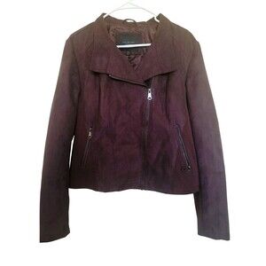 Marc New York Andrew Marc Asymmetrical Women's Dark Brown Moto Jacket - Size XXL